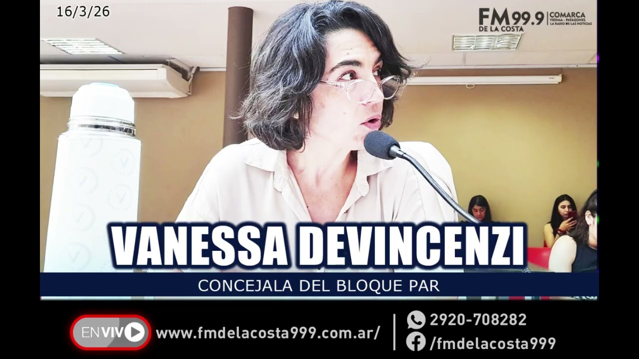 Vanessa Devincenzi - FM DE LA COSTA 99.9 - 16/3/26