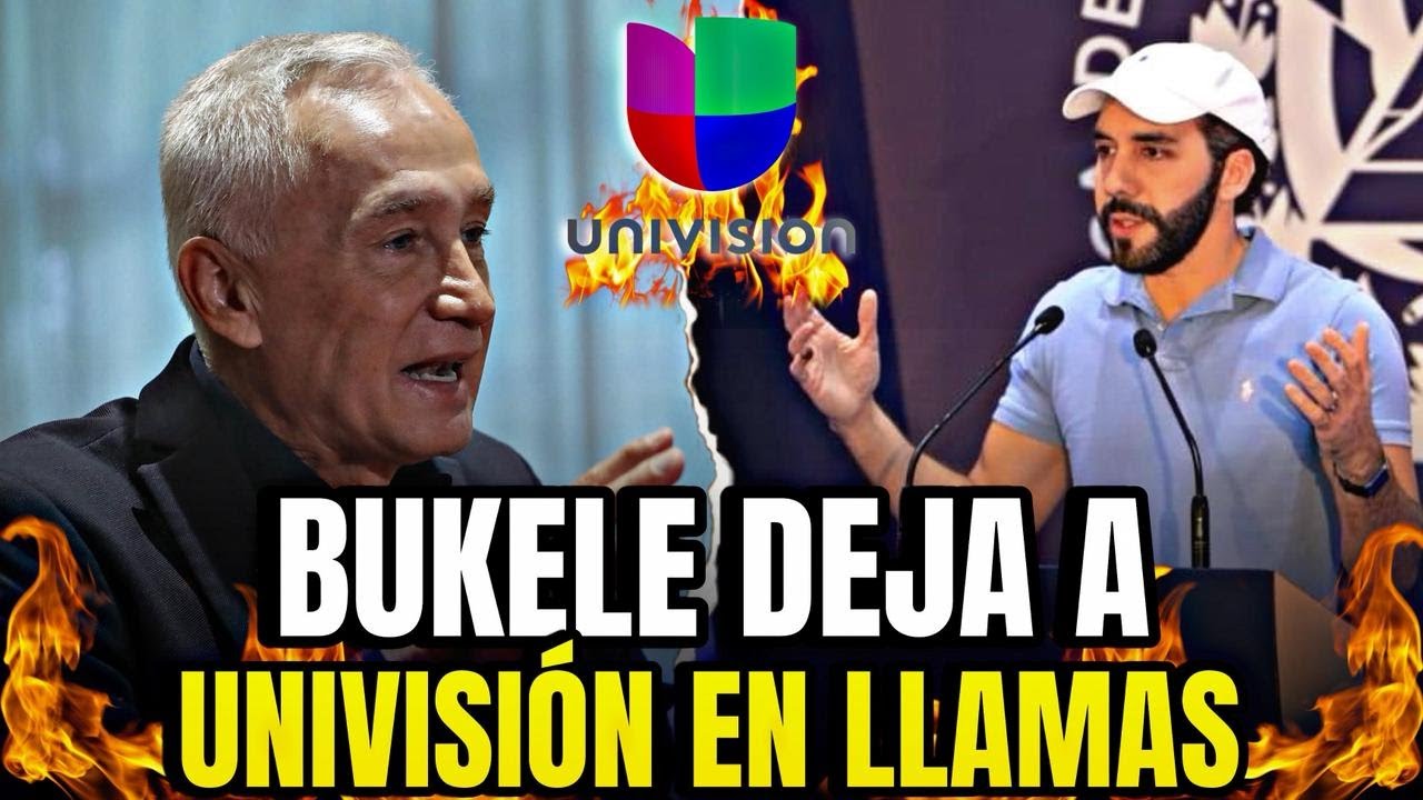 BUKELE Deja en RIDICULO a PERIODISTA de Univisión por llamarlo "ABUSIVO y DICTADOR"😱