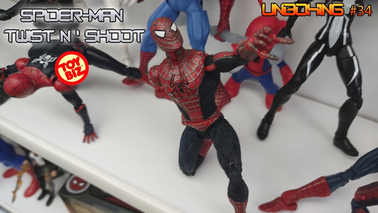 Unboxing #34 Spider Man Twist n' Shoot toy biz 2004
