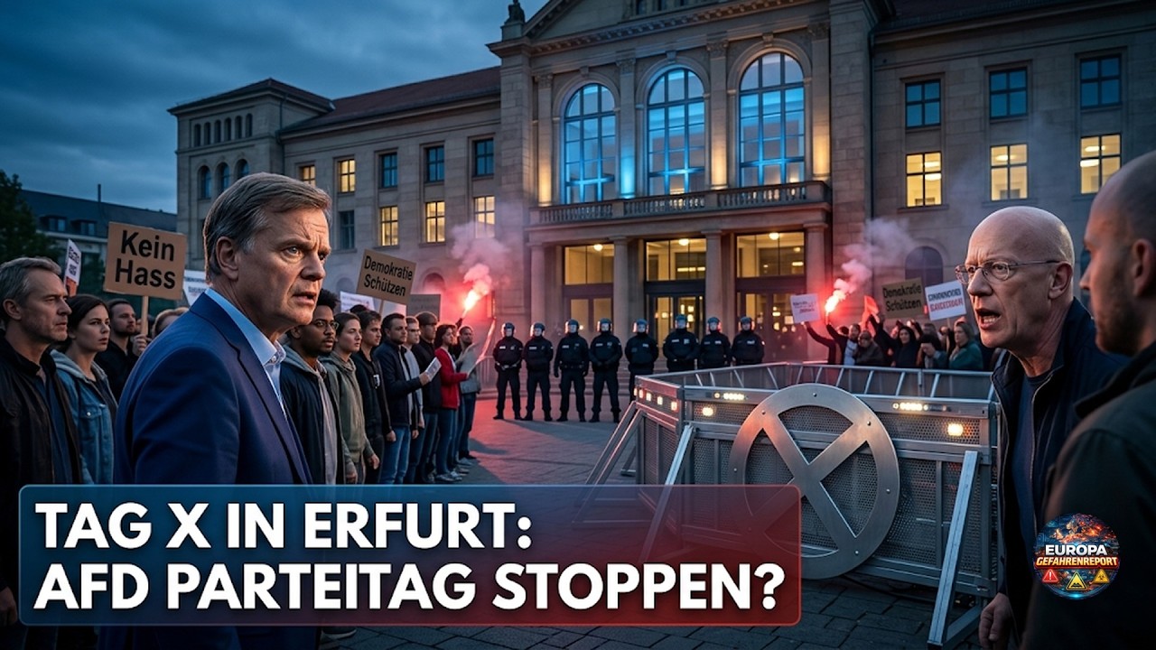 AfD-Parteitag in Erfurt vor Eskalation: Radikale planen brutale Blockaden gegen Politiker