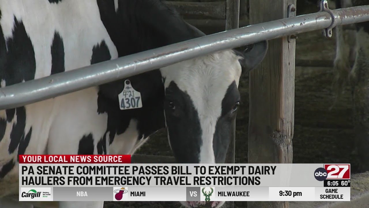 Bill introduced to let PA milk trucks keep driving during state of emergency