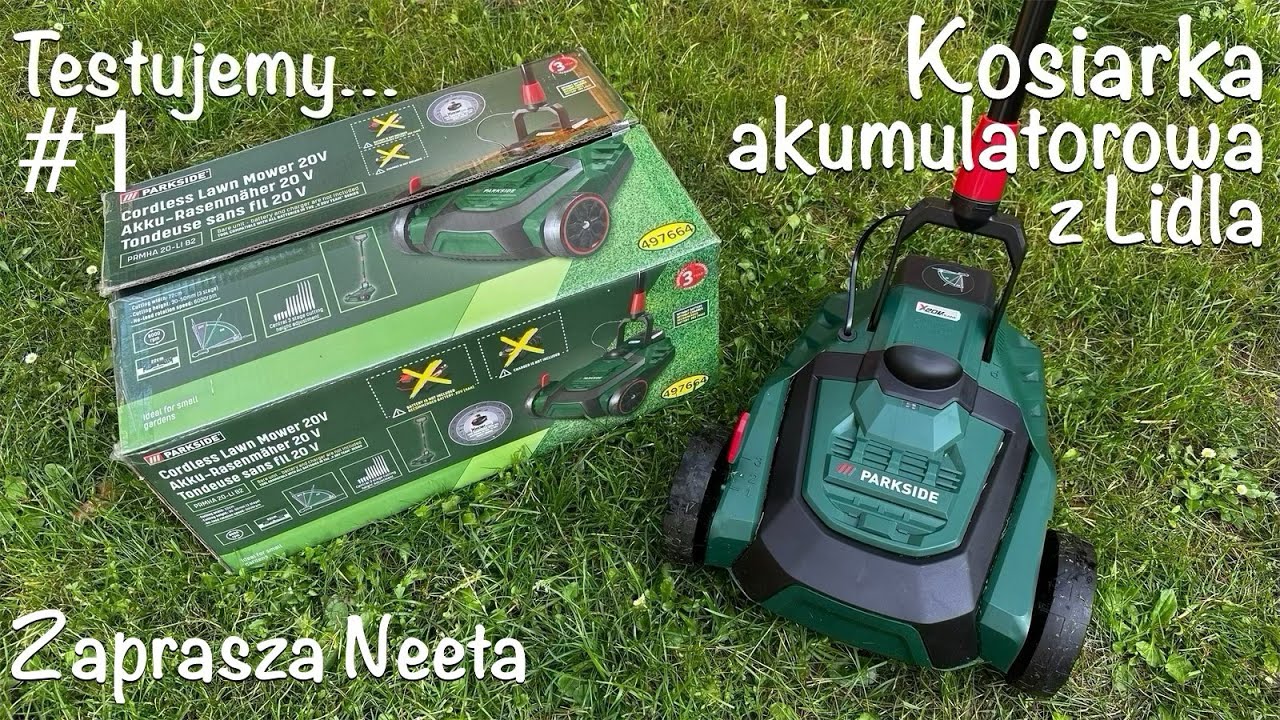 TESTUJEMY #1 Akumulatorowa kosiarka PARKSIDE PRMHA 20-Li B2. Mała ale śmiała! MULCZOWANIE| Neeta