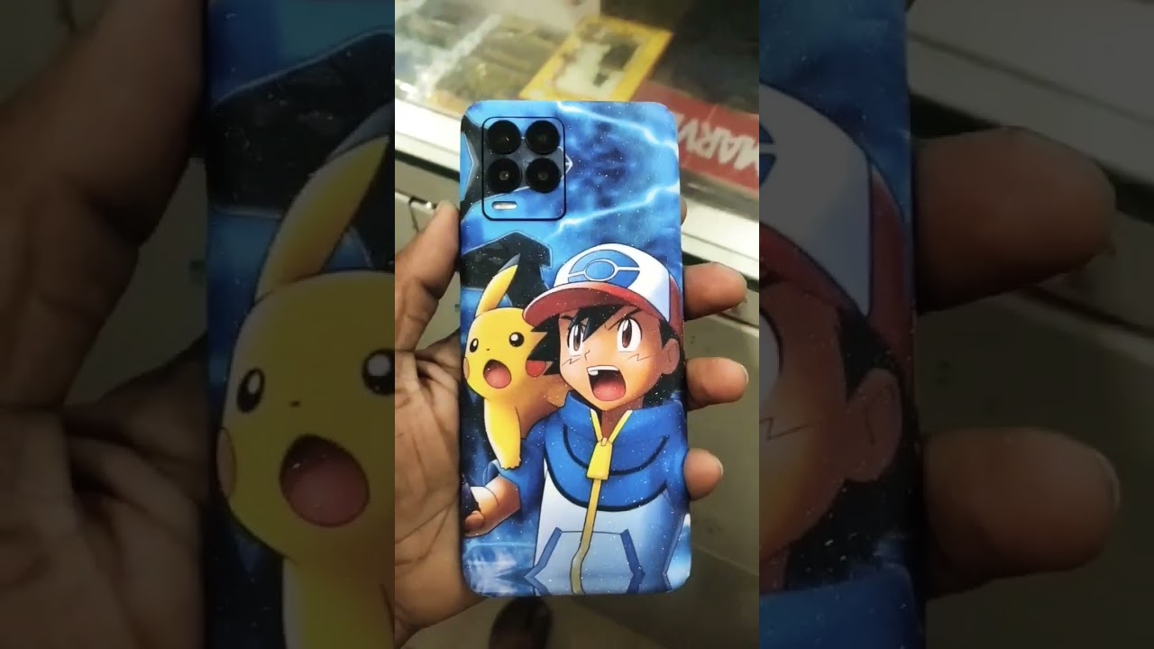 Ash/Pikachu/Pokemon/Comic/Cartoon/Fictional Character Designer&nbsp;Skin Realme smartphone #short#pikachu