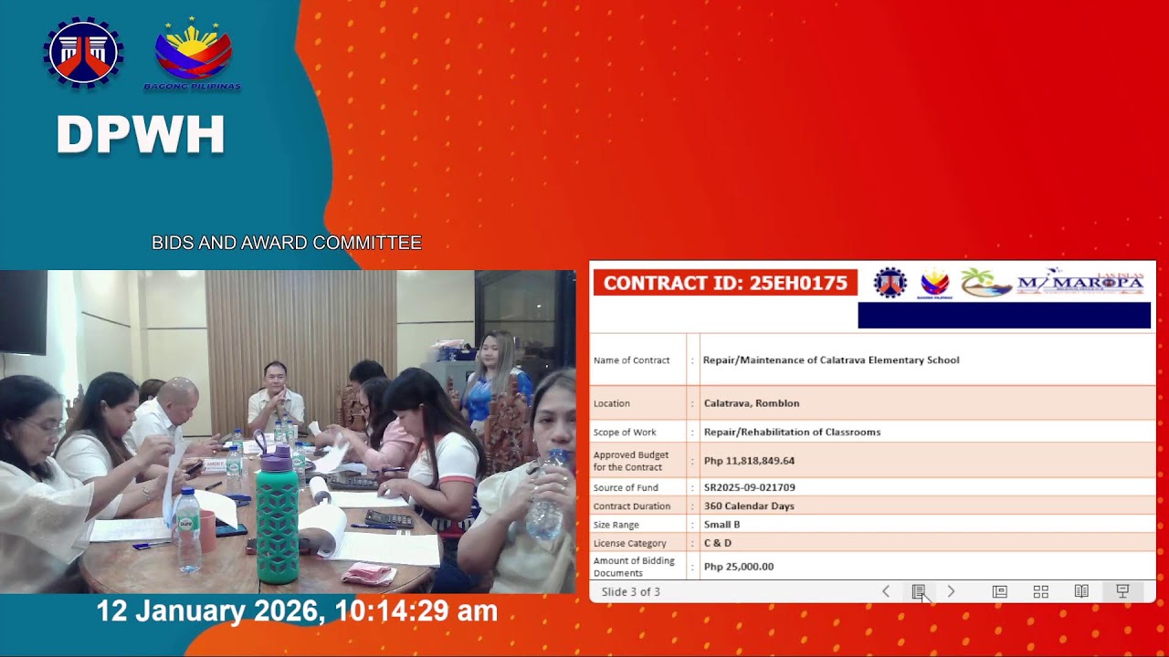 OPENING OF BIDS