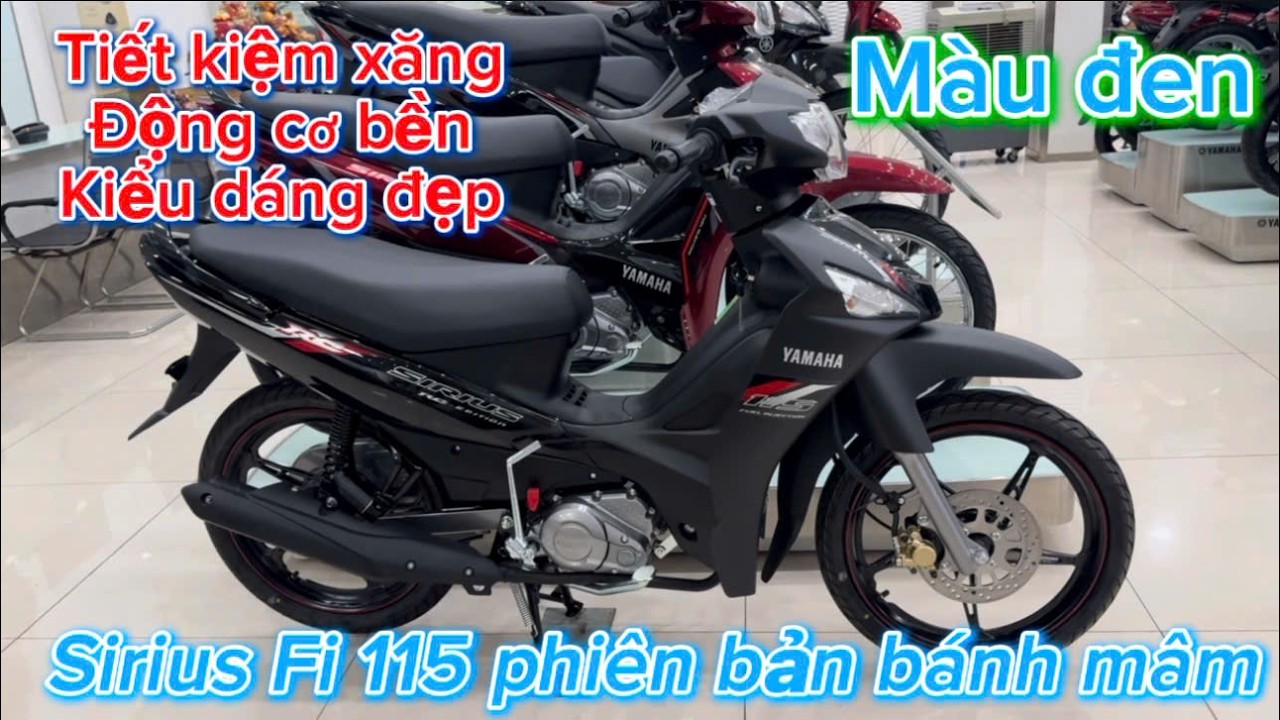 Yamaha Sirius 115 Fi 2026 Đen Nhám Mới| Bình Exciter