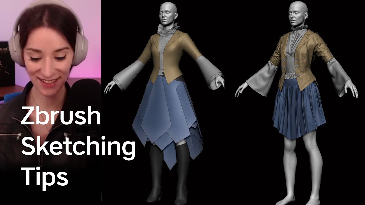 Tips on how to sculpt a Zbrush garment sketch