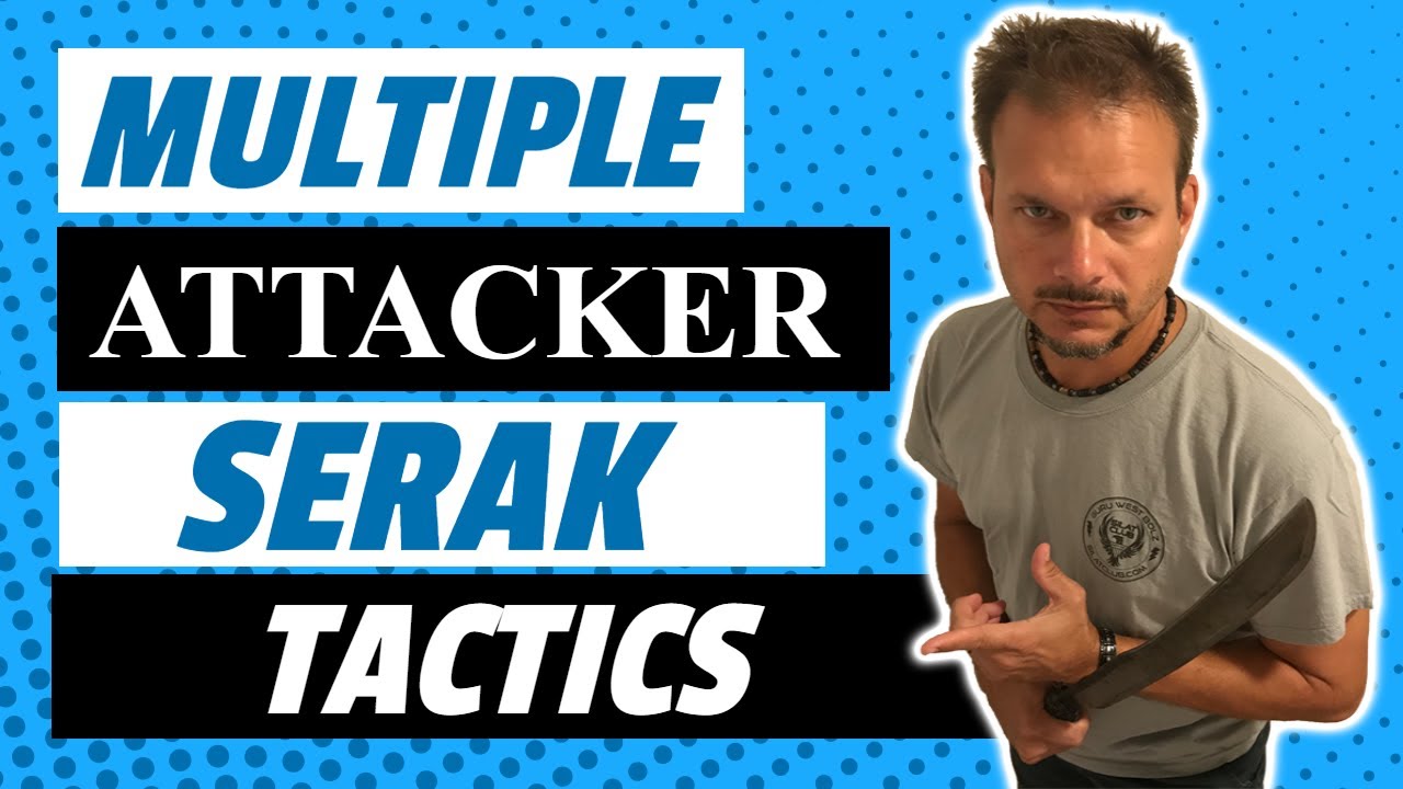 Multiple Attacker Serak Tactics - Latihan Bela Diri Pencak Silat - Guru West Bolz