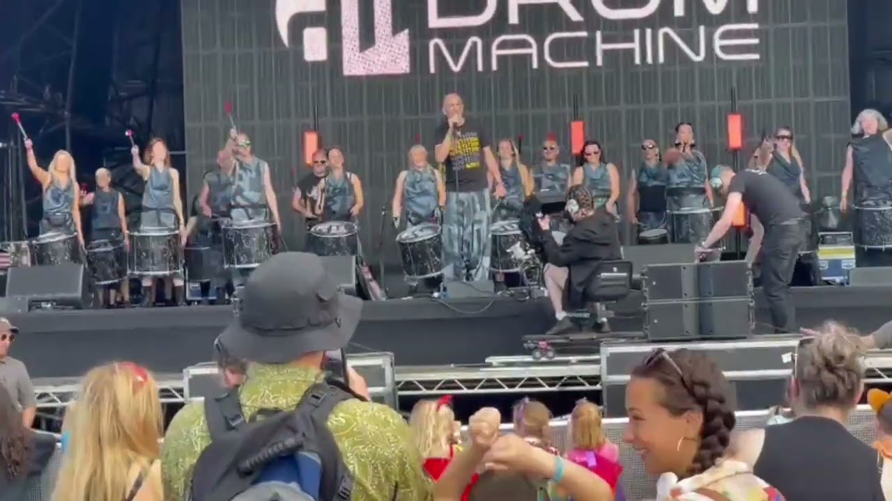 Drum Machine at Camp Bestival.  Spider Man