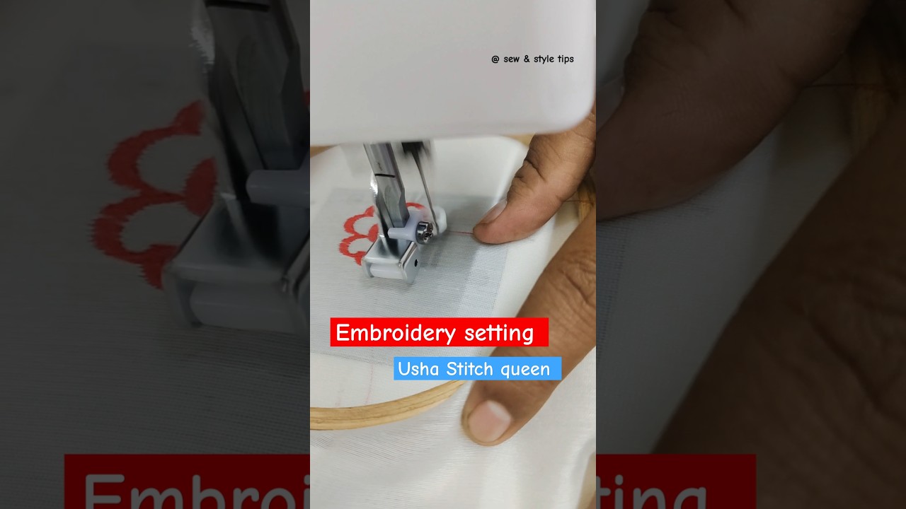 Usha stitch queen embroidery setting 