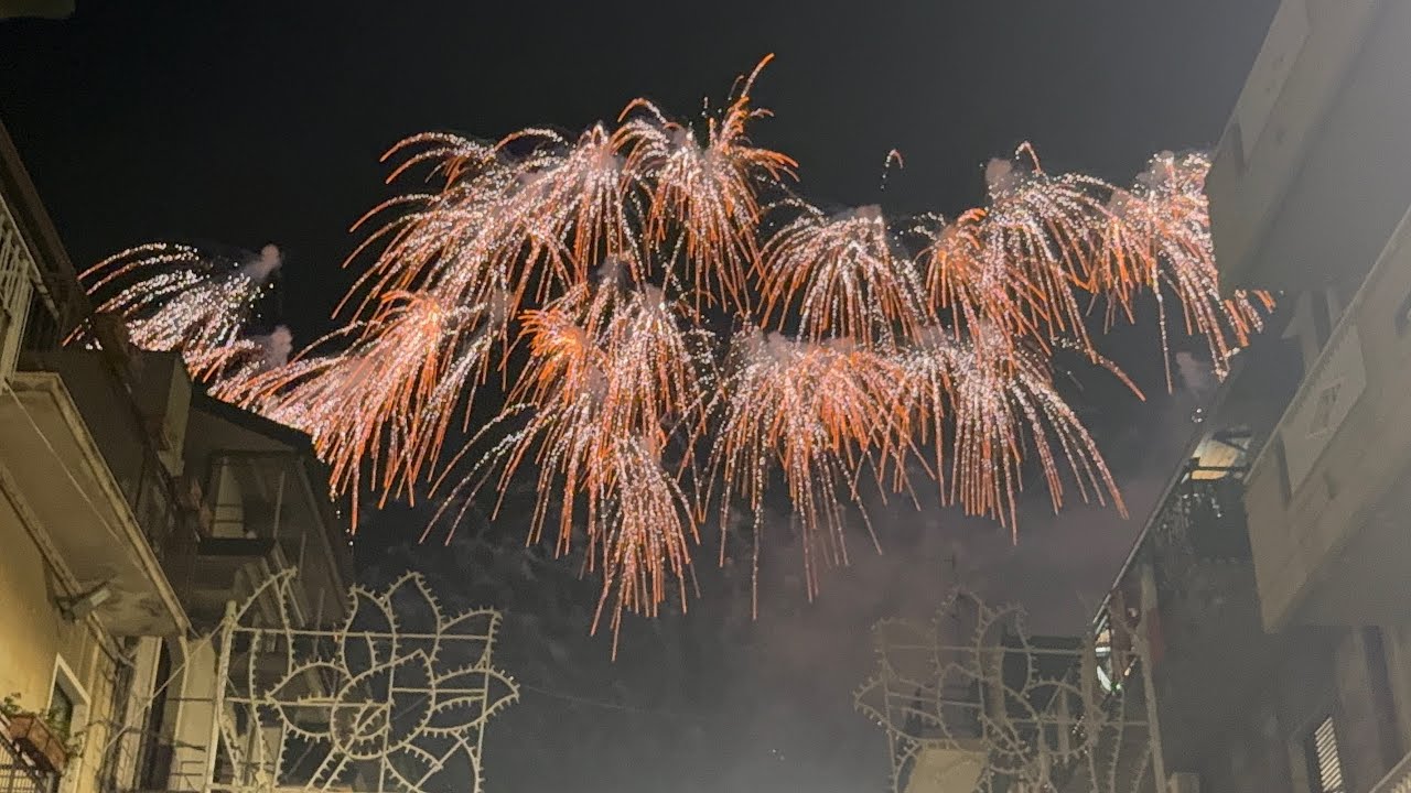 Misterbianco 2 Agosto 2025 Spettacolo Pirotecnico Cereo Vigneri della Ditta ACCALLUZZO FIREWORKS 4K