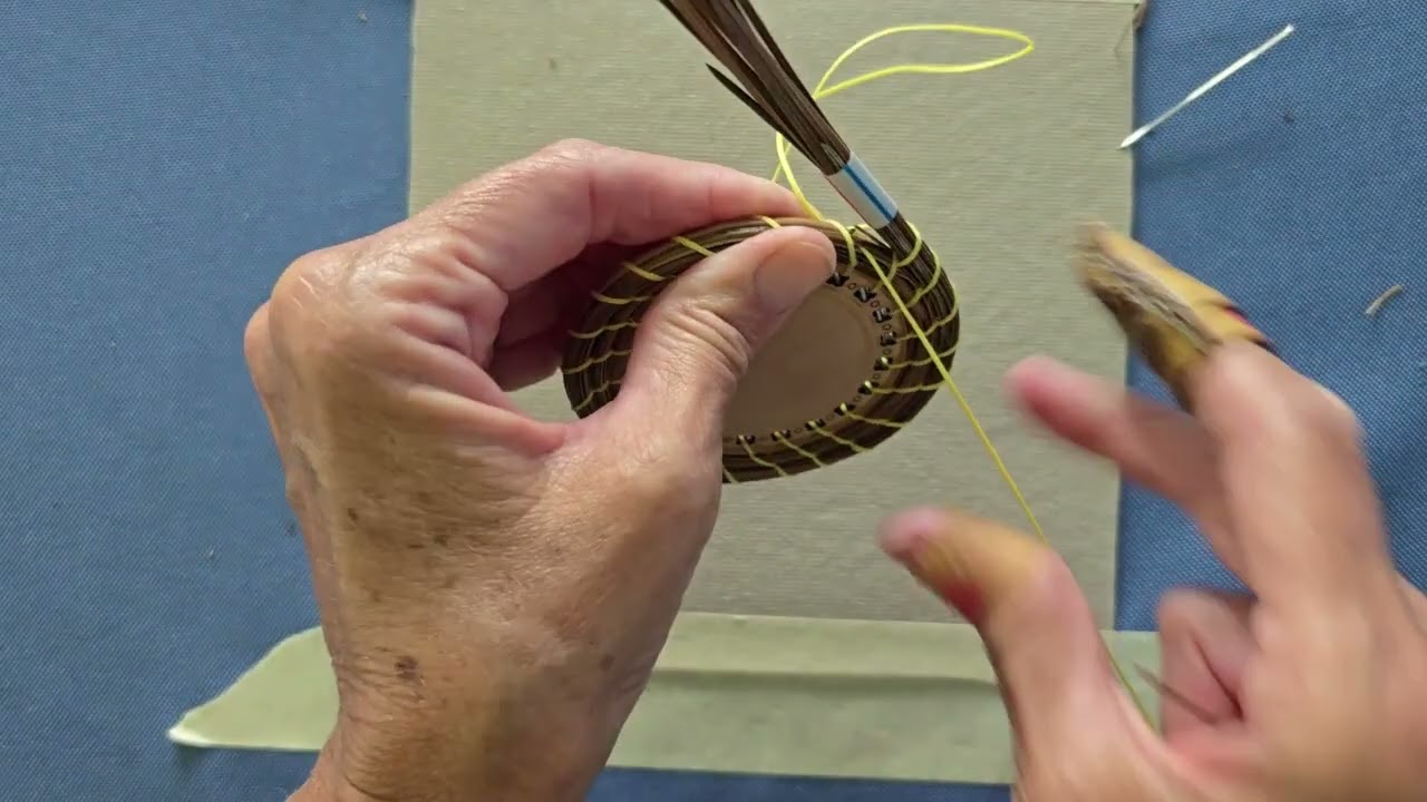 4.BASKET, CHANGE THREAD finish row three and BEGIN SHAPING with row 4