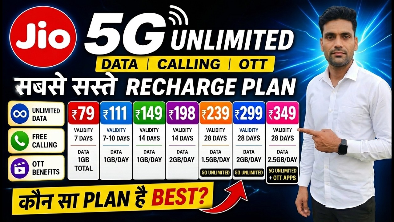 Jio 5G Unlimited Plans 2026 🔥 Full Comparison | Best Jio Recharge Plan?