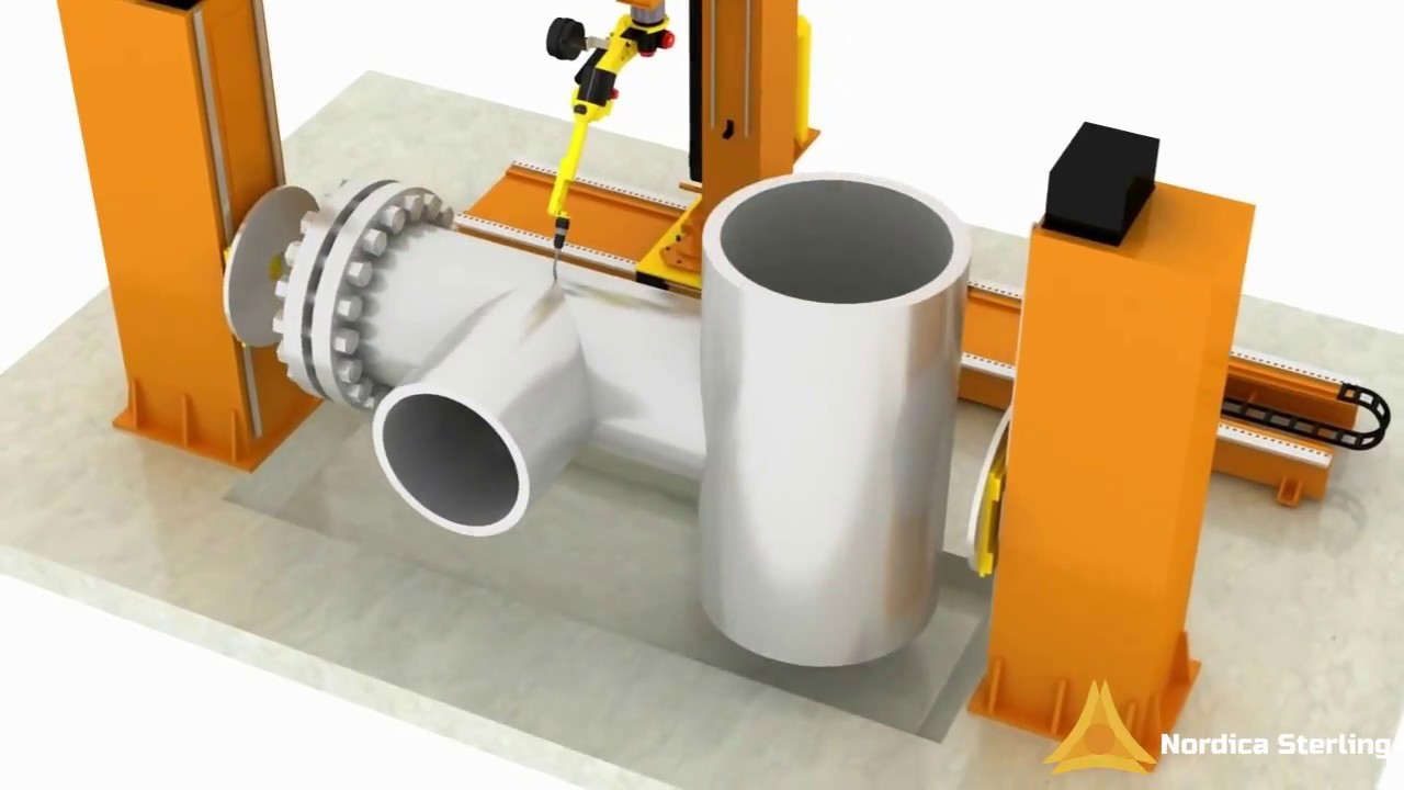 Robotic welding of large diameter pipes, joints and connectors