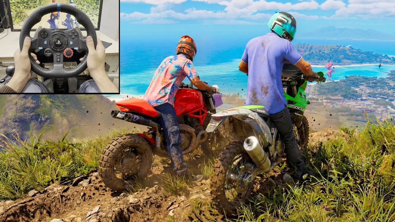 Kawasaki and Ducati Offroading - The Crew Motorfest |  Logitech G29