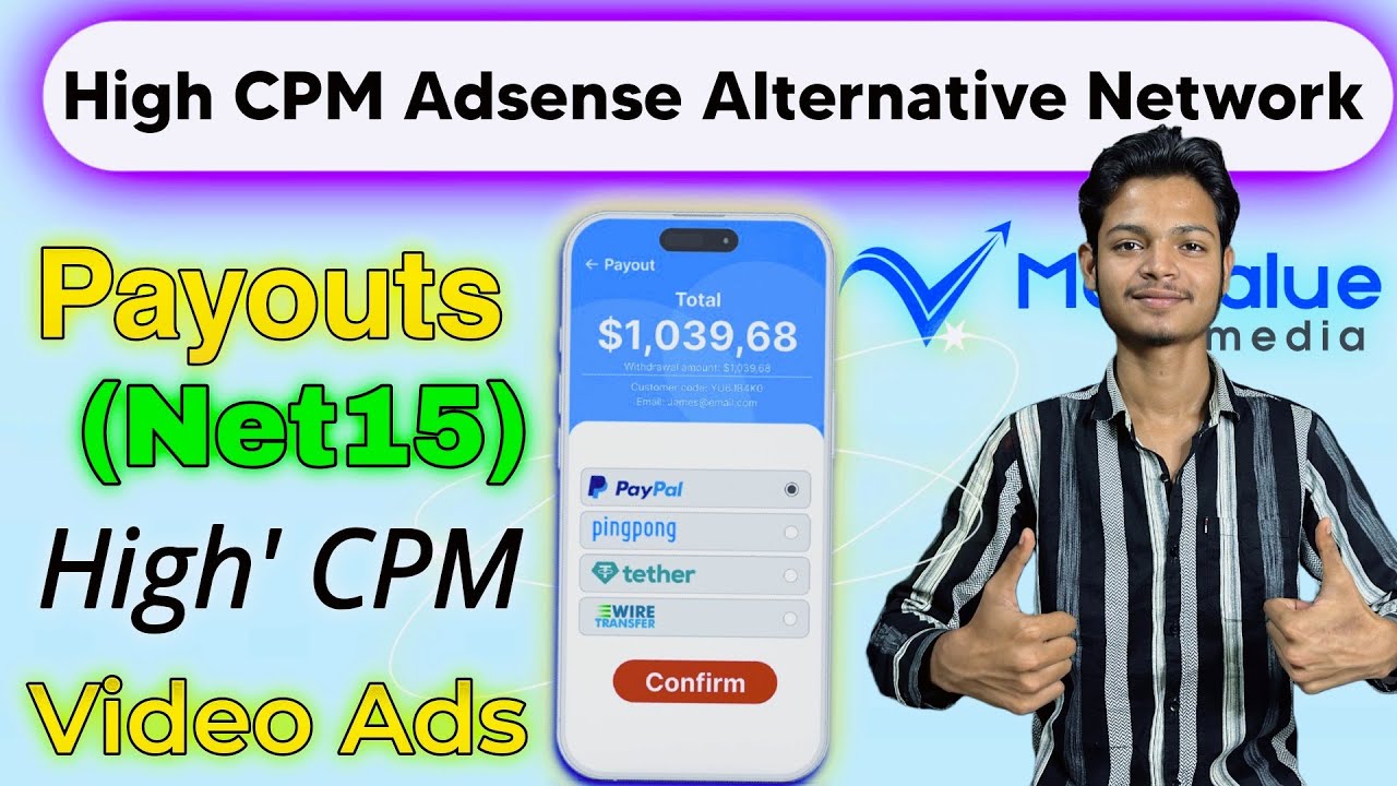 High' CPM Adsense Alternative Ad Network For Bloggers🔥|Payouts (Net15) High CPM Video Ads|Maxvalue✅
