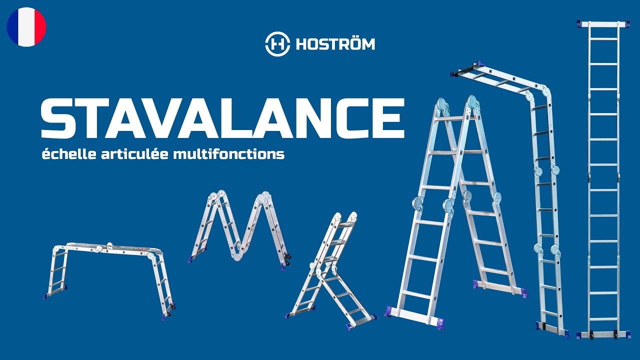 Présentation de la gamme d'échelle articulée multifonctions Stavalance | Hoström