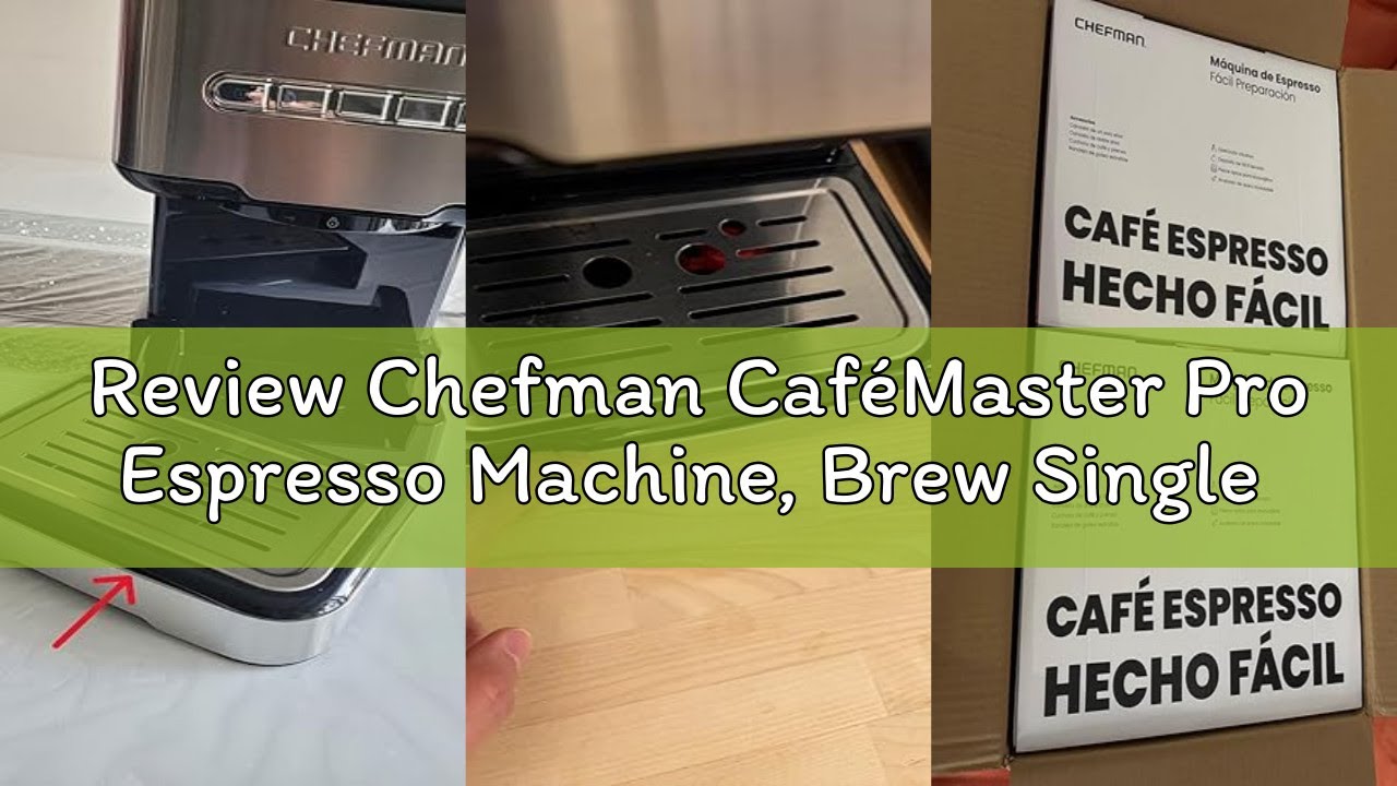 Review Chefman CaféMaster Pro Espresso Machine, Brew Single or Double Shots, Coffee Maker with Built