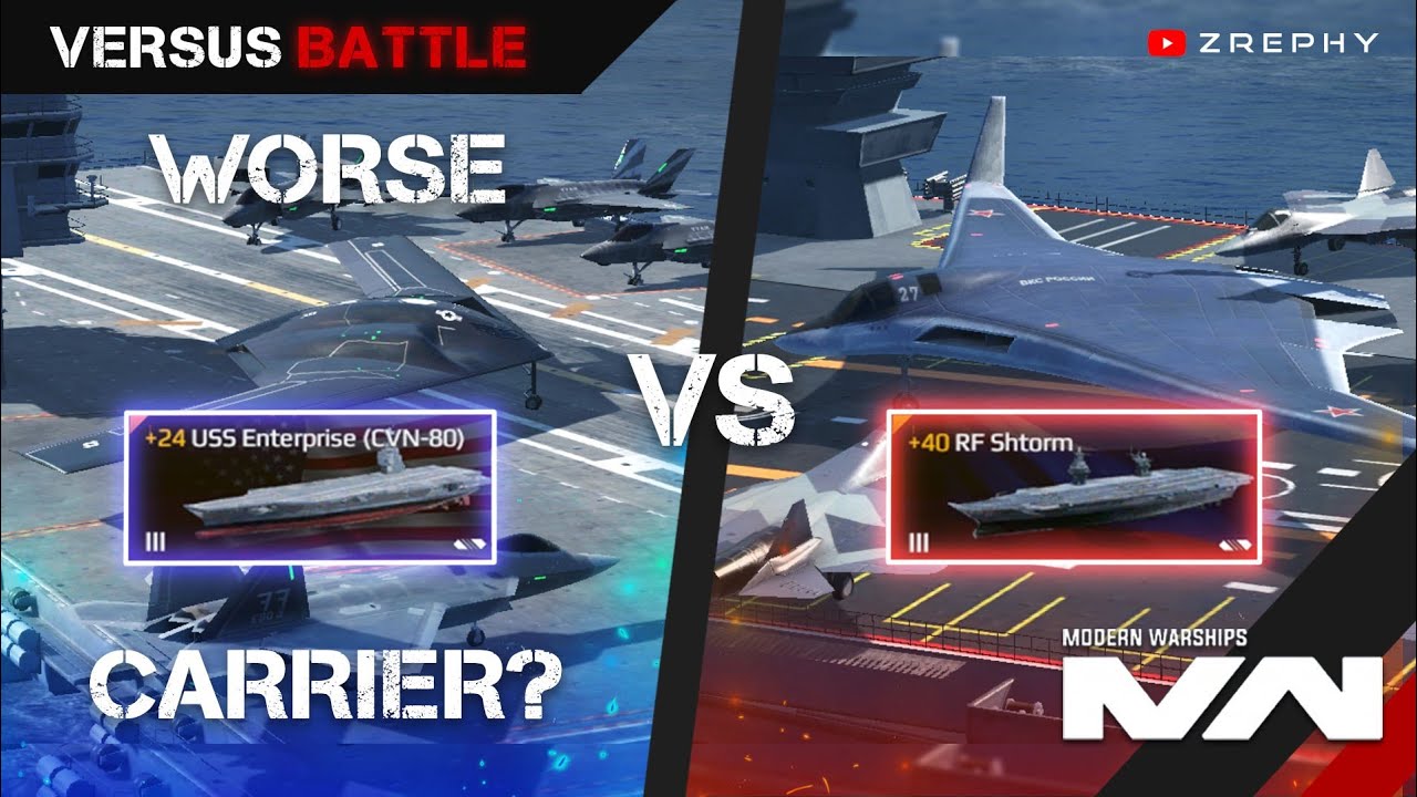 RF Shtorm против USS Enterprise (CVN-80) | Кто победит? | Modern Warships