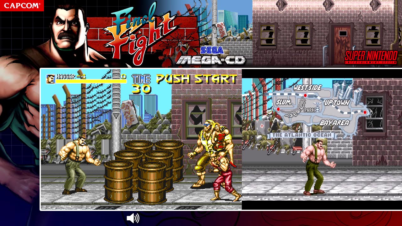 Final Fight ファイナルファイト | Sega CD v SNES | Full Play Comparison