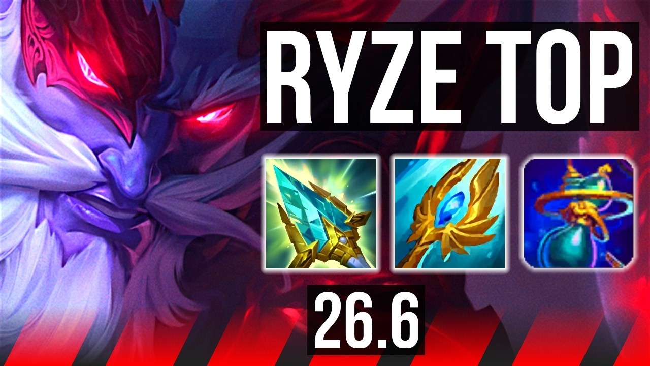 RYZE vs ZAAHEN (TOP) | Good KDA: 10/1/1 | KR Grandmaster | 26.6