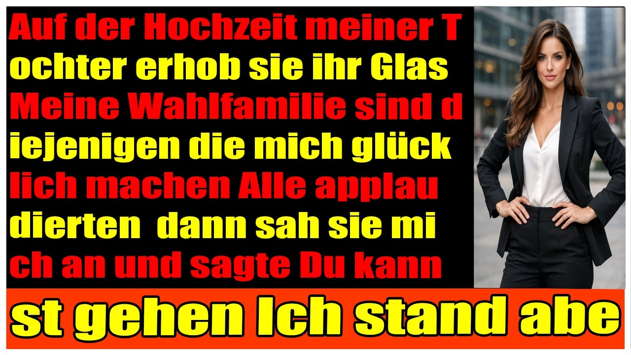 Was ich tat, als meine Tochter mich aus ihrer Hochzeitsfeier warf