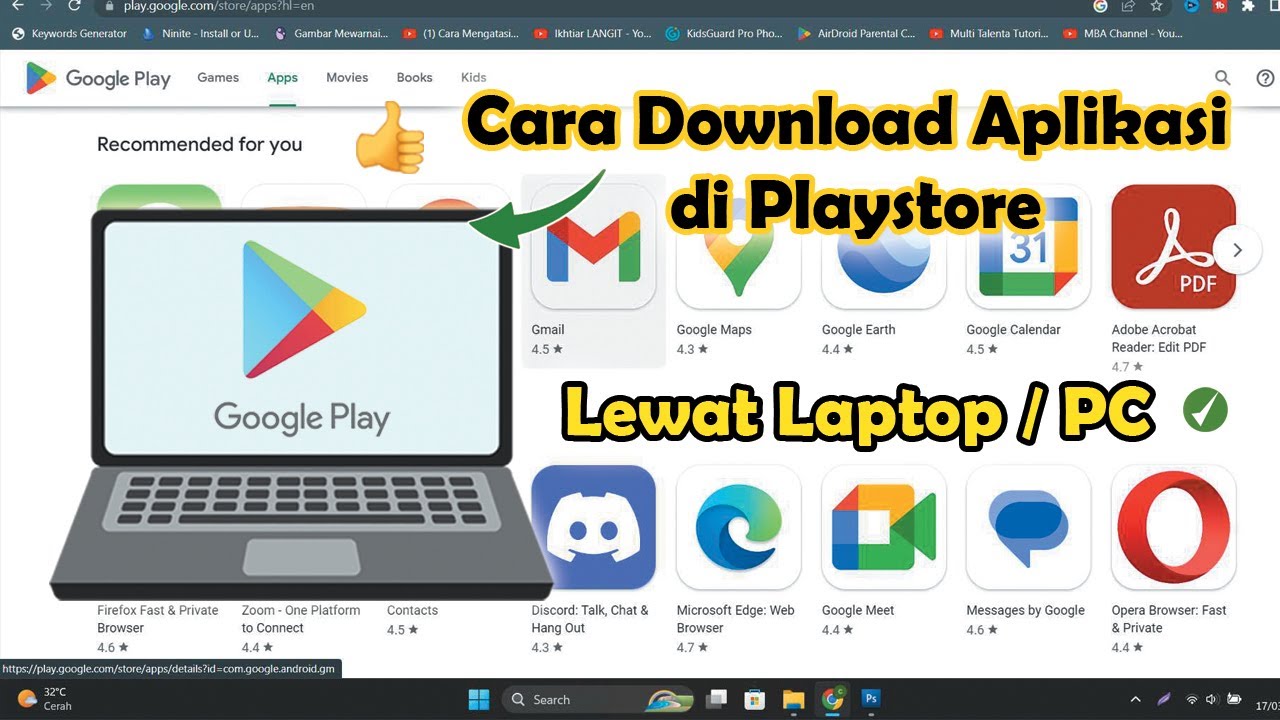 ✅ Cara Download Aplikasi di Playstore Lewat Laptop/PC