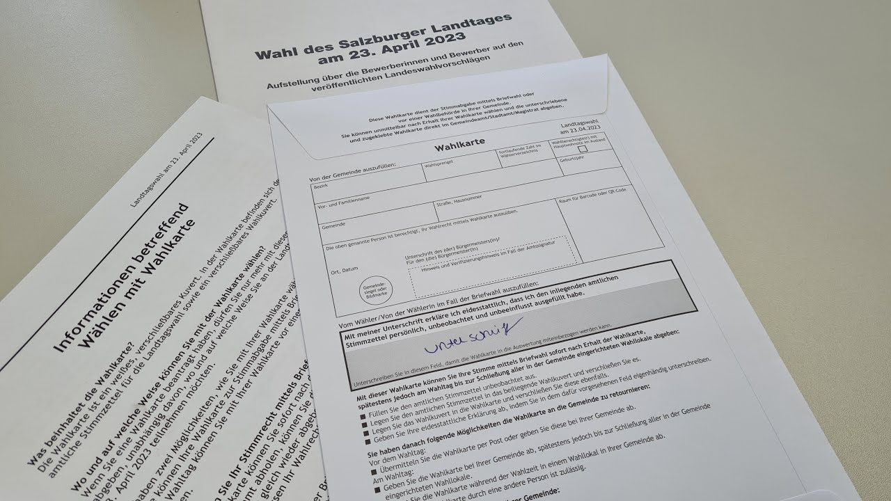 Wählen mit Wahlkarte