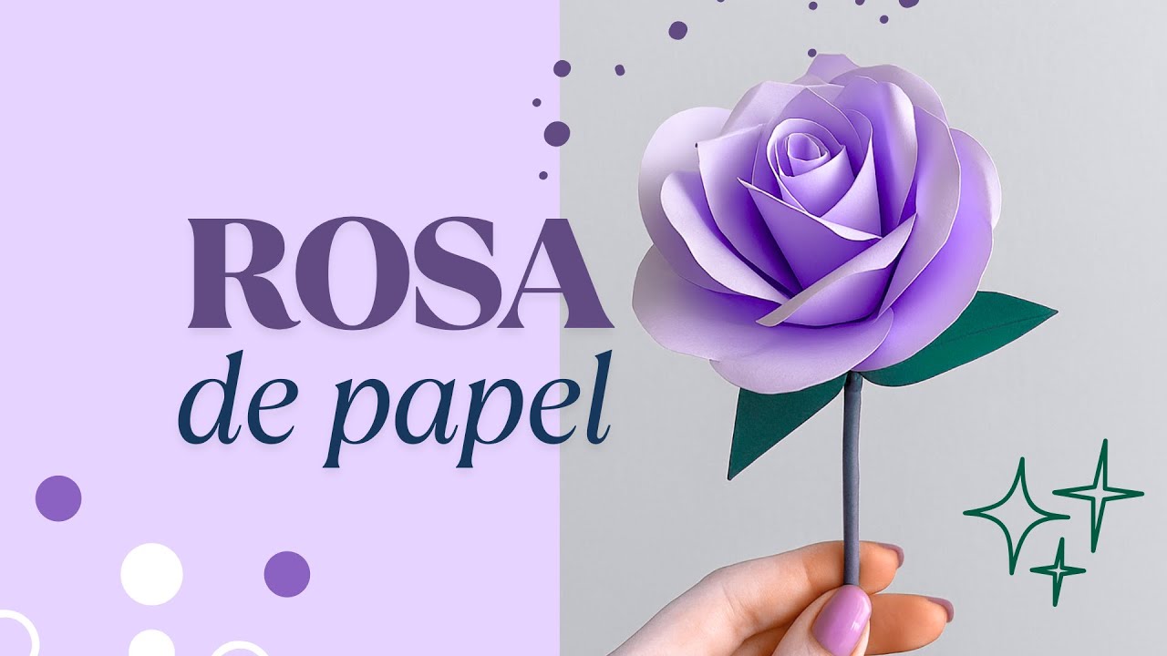 Cómo hacer una hermosa flor de papel | Manualidades fáciles paso a paso 🌸