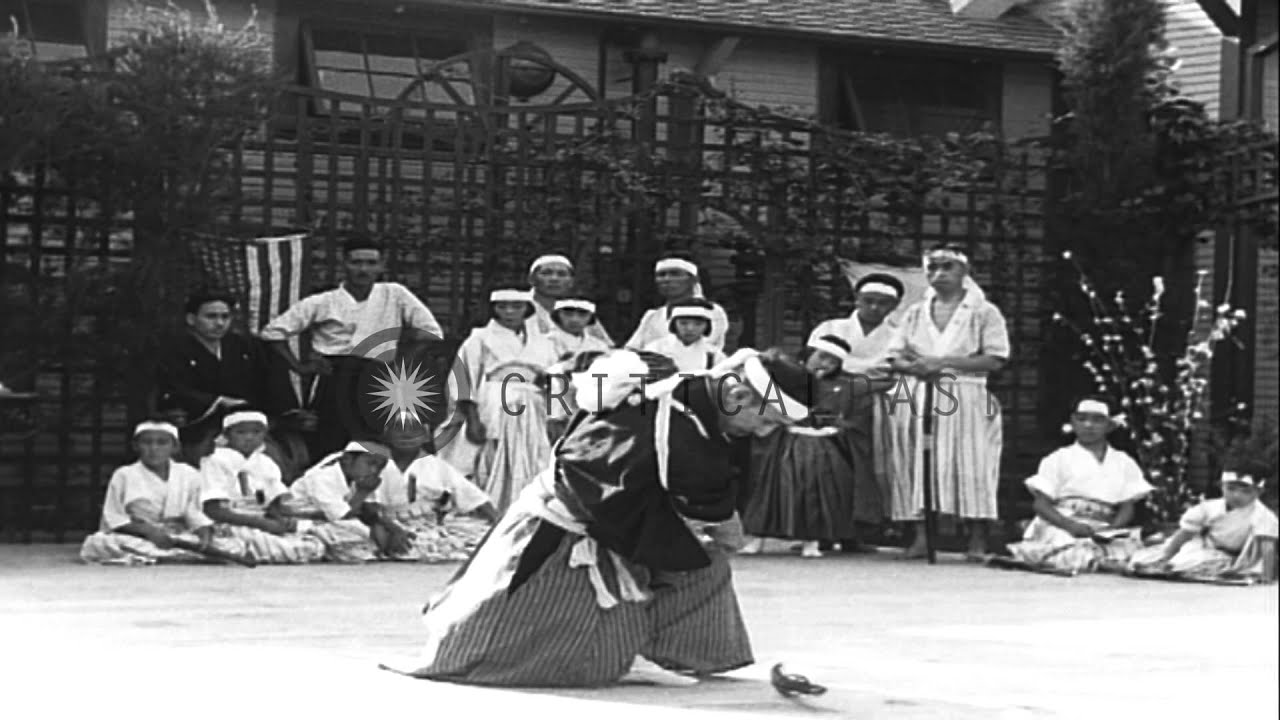 Japanese sword dance revived at the 2500th anniversary of Samurai in Los Angeles,...HD Stock Footage