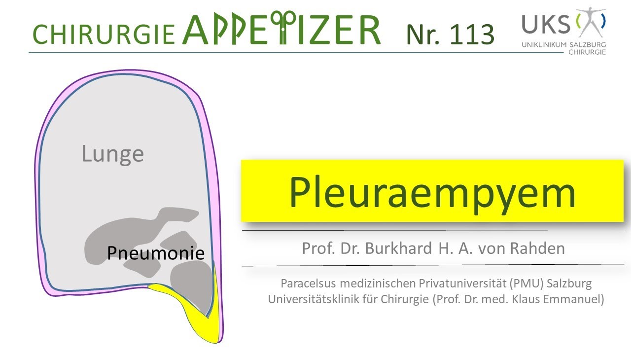 Pleuraempyem Chirurgie APPetizer Nr. 113