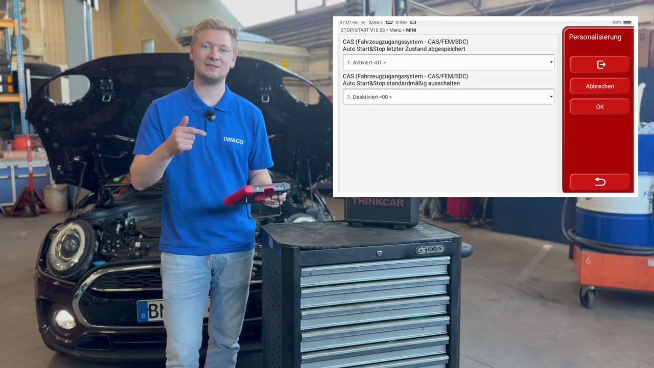 Start-Stopp-System dauerhaft deaktivieren bei BMW & MINI – mit THINKCAR & IWAGO Diagnosetechnik