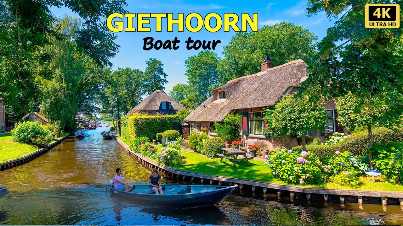 Giethoorn, Netherlands 🇳🇱 - Boat Tour Through The Venice of the North (4K UHD)