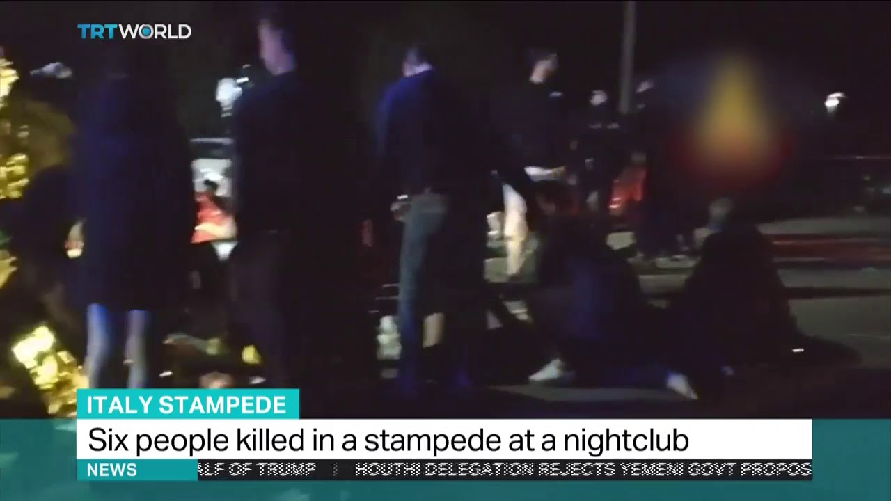 Stampede at a nightclub in Italy kills at least six people