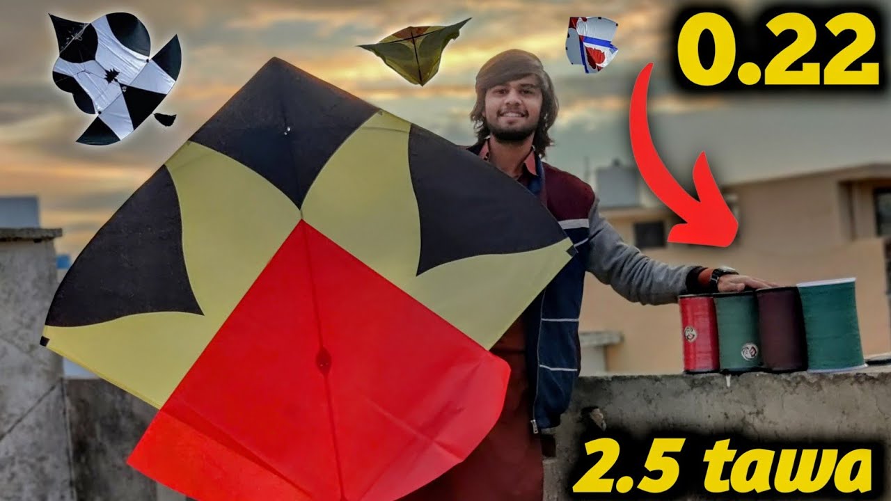 2.5 Tawa Kite Flying With Laba Laba 😱 || 2.5 tawa kite making 💥 biggest kite flying 😮 || Basant 2025