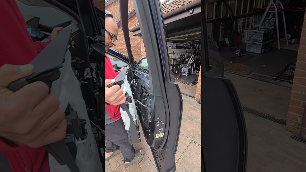 How to remove the Fisker Ocean Front door panel to gain access to the door handle.