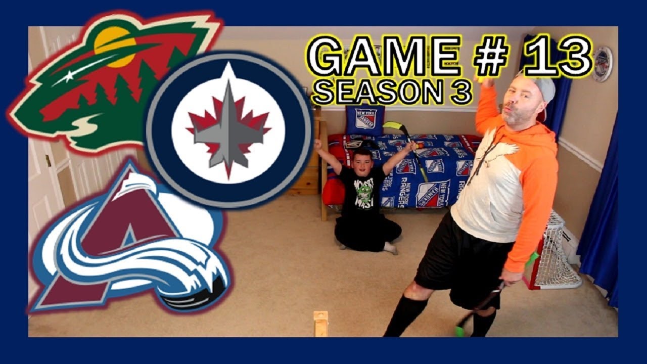 KNEE HOCKEY SEASON 3 - GAME 13 - WILD / AVALANCHE / JETS - QUINNBOYSTV