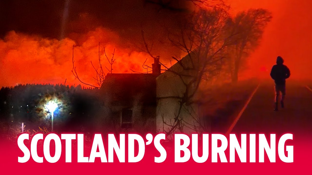 SCOTLAND'S BURNING: Another massive wildfire burning near homes just few miles from Glasgow