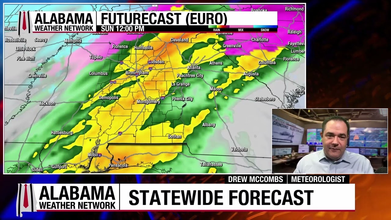 AWN Wednesday 1/21/26 Late Morning Statewide Forecast Update from Drew McCombs