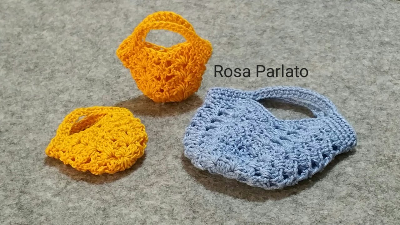 Mini borsetta uncinetto/Crochet mini bag/Mini-Tasche häkeln/Mini saco de crochê