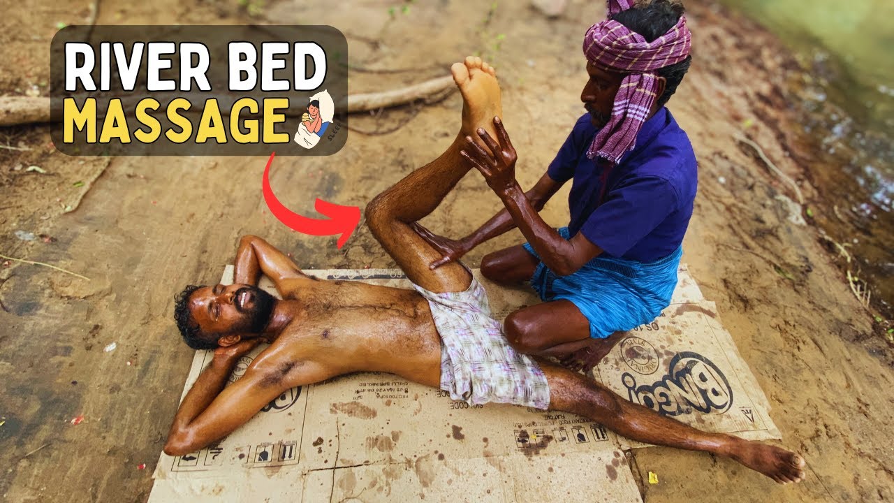 🔱HOGENAKKAL DEEP🥹💤 SLEEP RIVER💦 BED 💆‍♂️MASSAGE | ASMR MASSAGE | 🪵🍃NATURAL SAND PLACE #massage