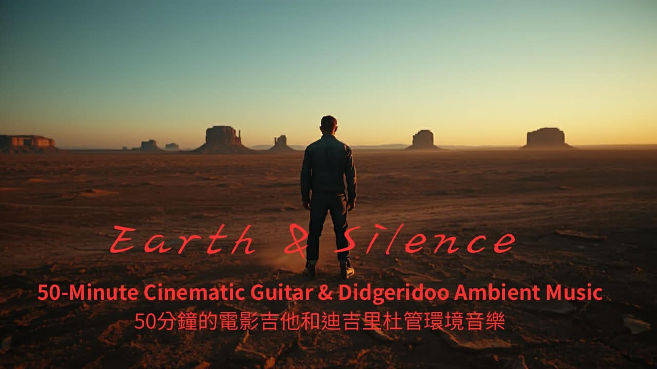 Earth & Silence｜50-Minute Cinematic Guitar & Didgeridoo Ambient Music｜50分鐘電影級吉他與迪吉里杜管氛圍音樂｜BGM