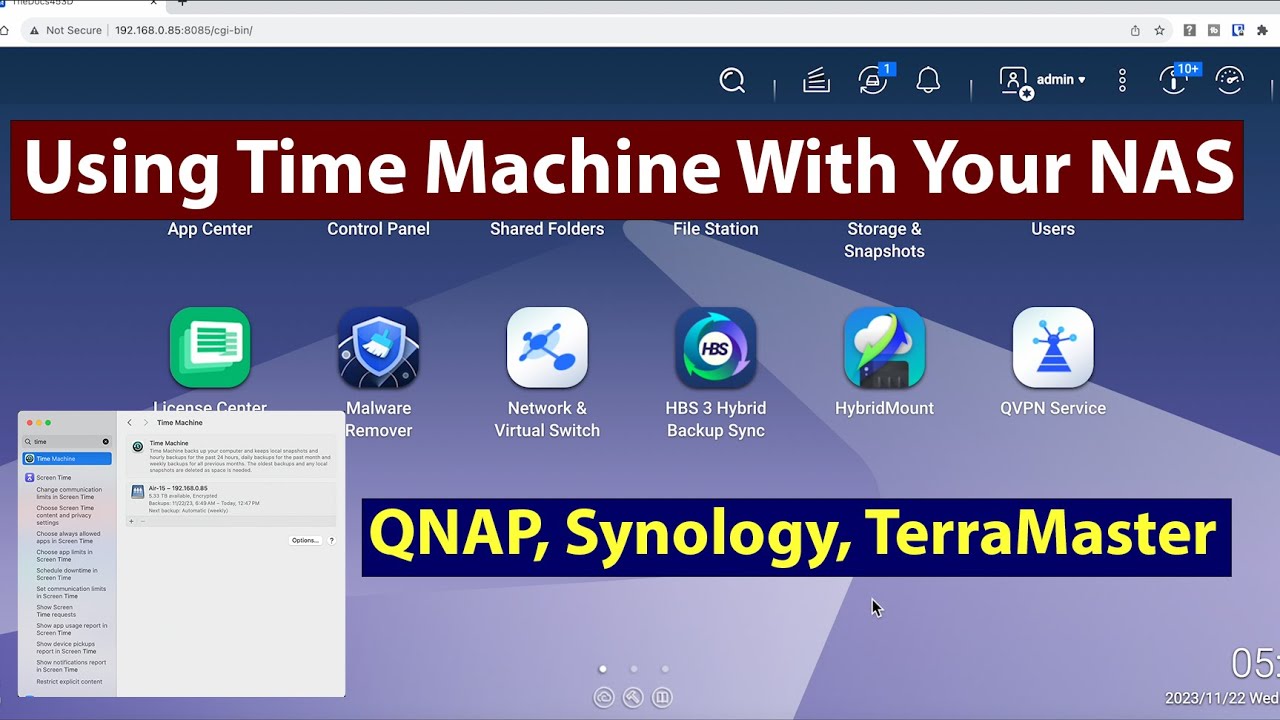 Как создать резервную копию вашего MAC с помощью Time Machine на вашем NAS
