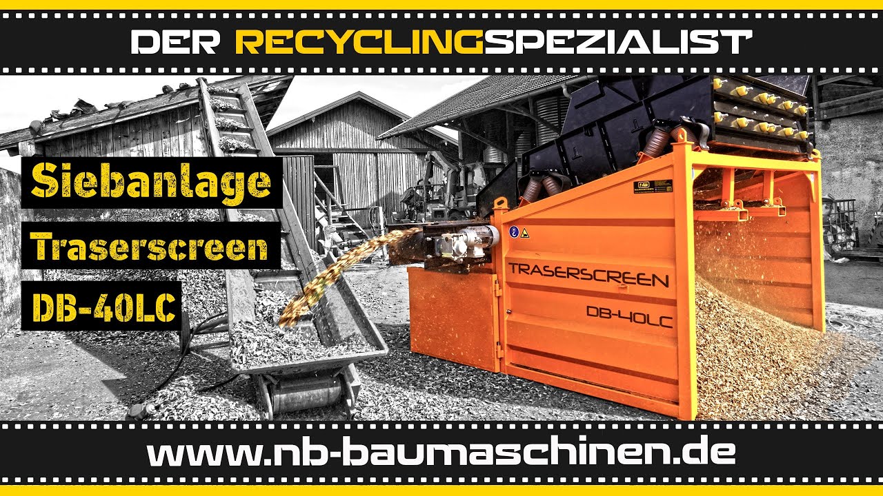 Traserscreen DB-40LC | Mobile Siebanlage | Flachdecksiebanlage | Hackschnitzel