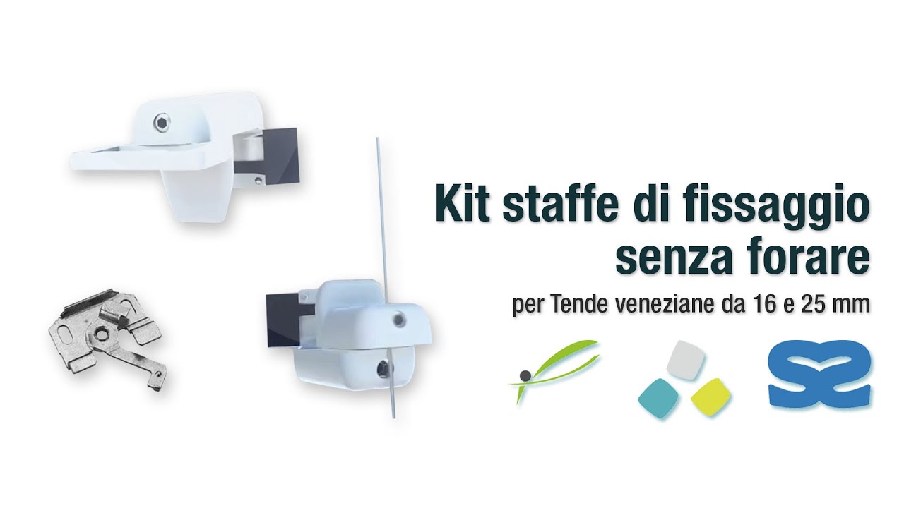 Awitalia - Kit staffe di montaggio per tende veneziane senza forare