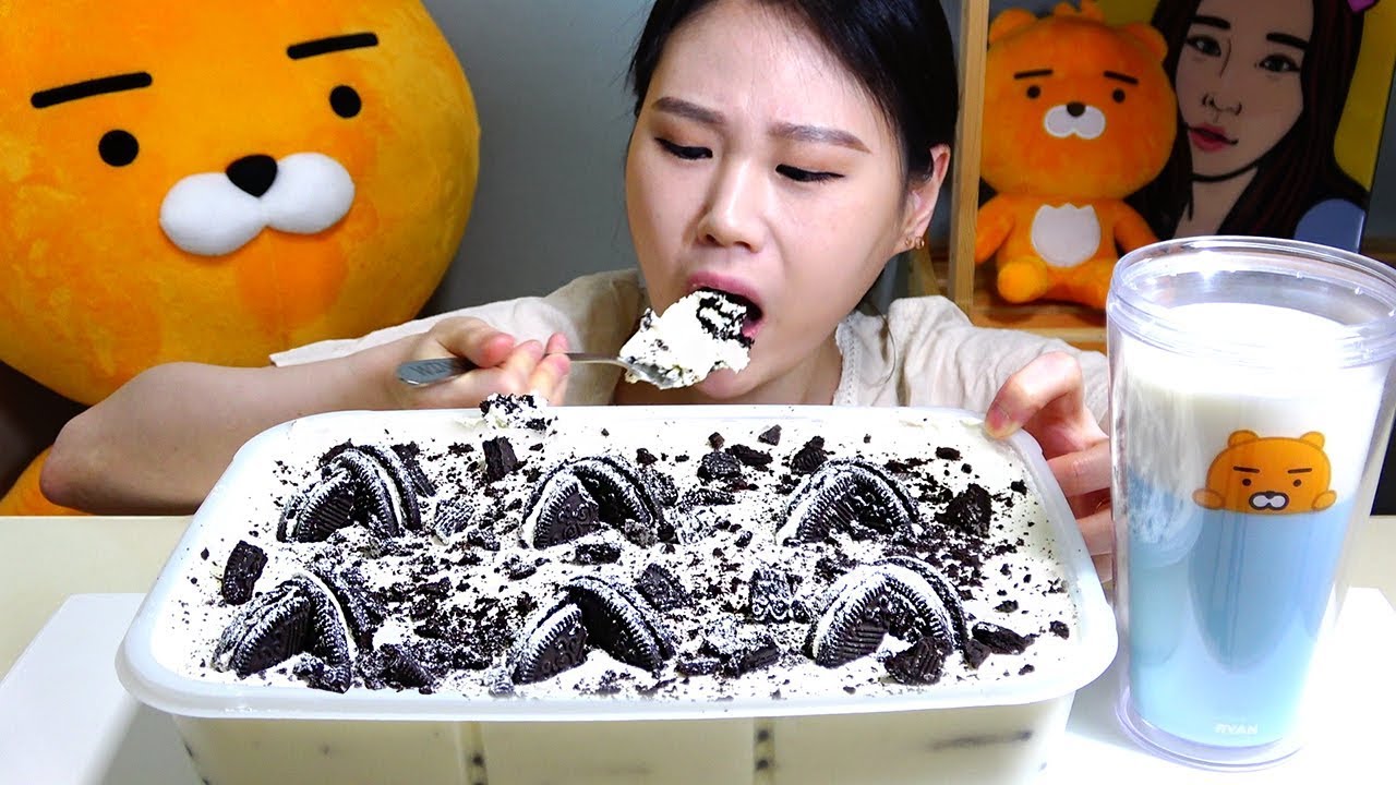 아이스박스케이크 먹방 Mukbang