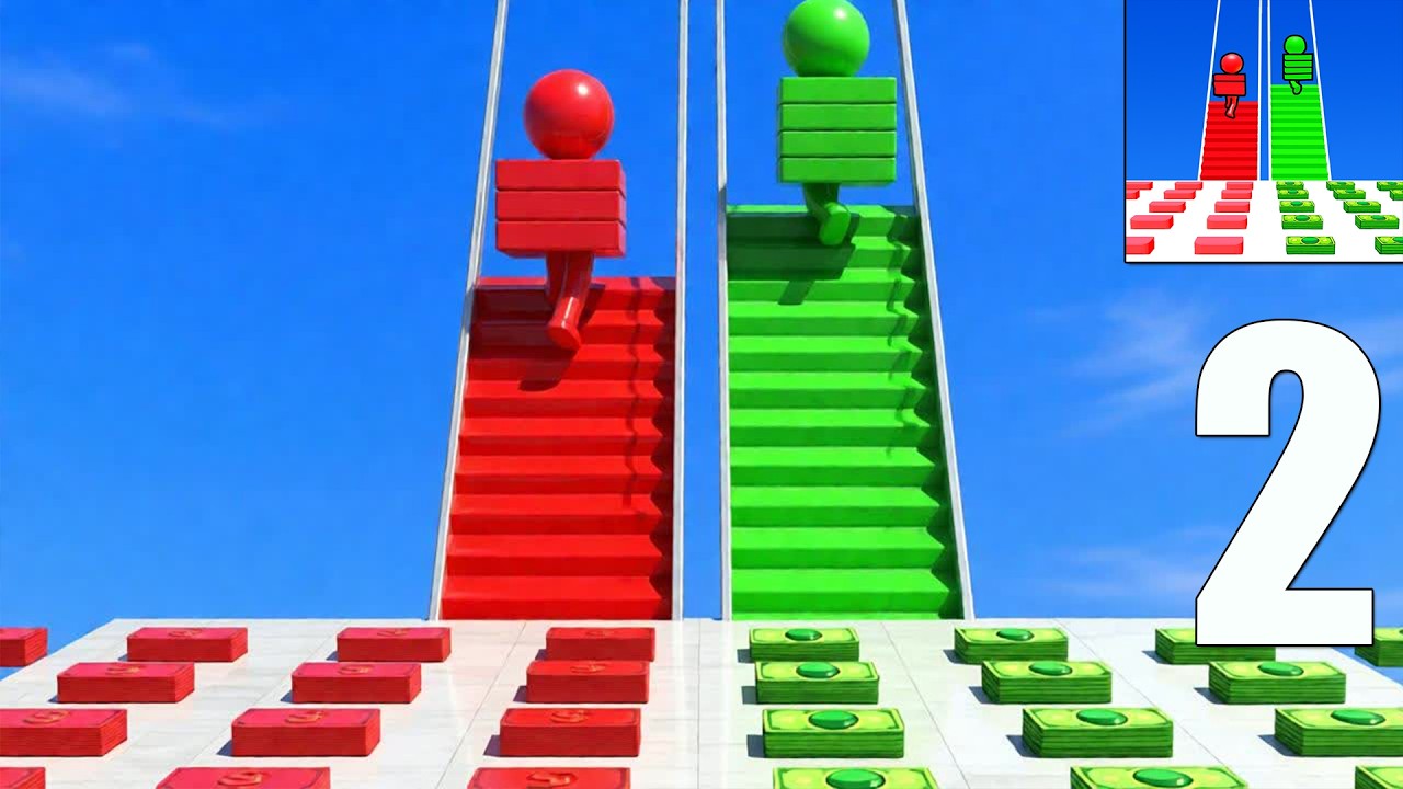 Bridge Race - Gameplay Walkthrough Part 2 Guide New Update Review (Android ios)