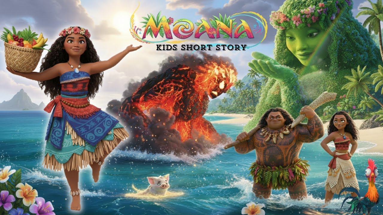 Moana Kids Short Story | Toddler Story Telling Video | Children's Bedtime Story in English |