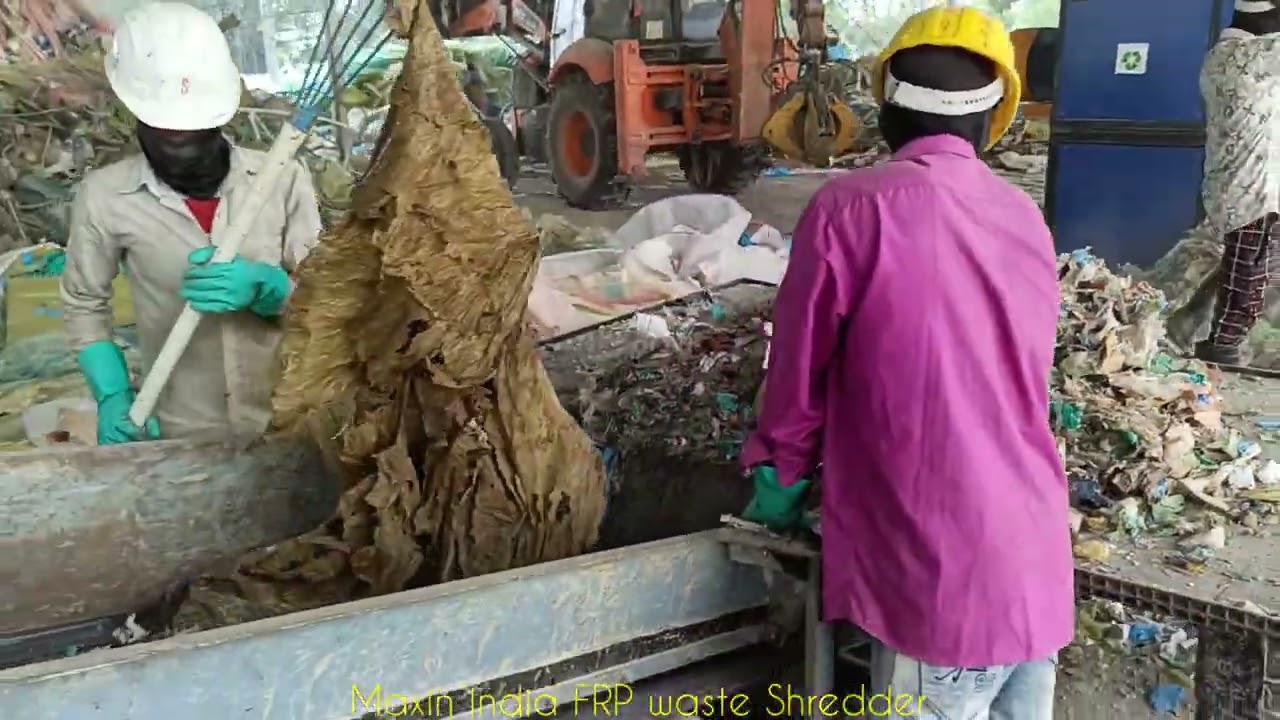 Dual shaft FRP Shredder,  Twin Shaft FRP Shredder, Industrial FRP Shredder, FRP Shredding Machine, 