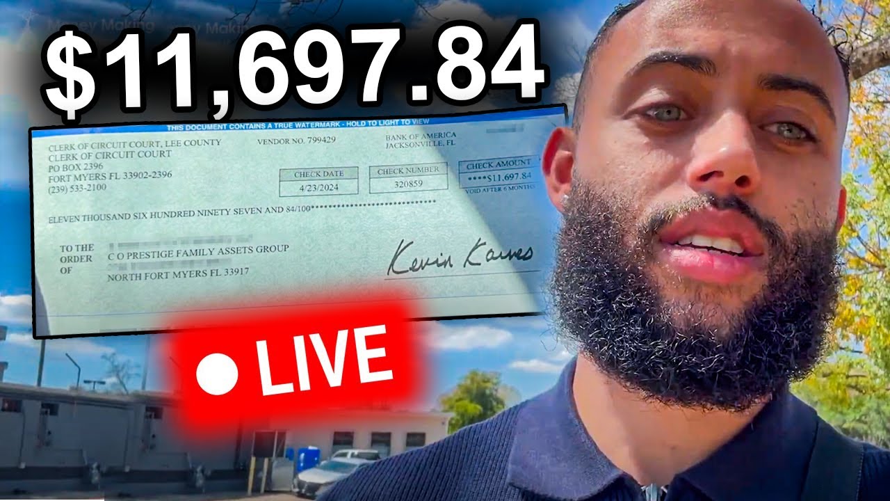 Picking Up a Surplus Funds Recovery Check LIVE (tax deed surplus check)