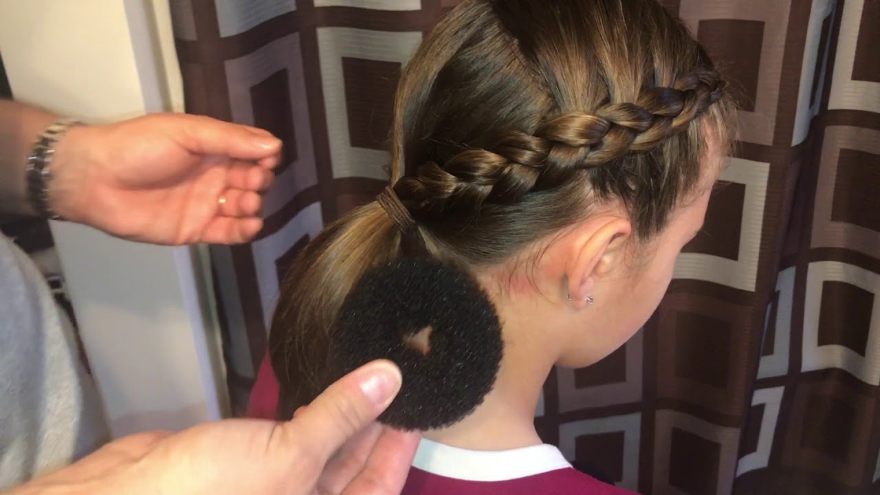 Dutch Braid into Low Bun